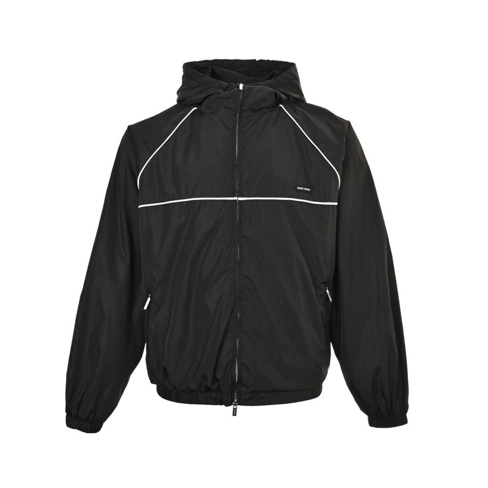 Miu Miu Black Varsity Jacket with White Trim